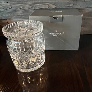 NEW IN BOX Waterford Crystal Lismore Biscuit Barrel
